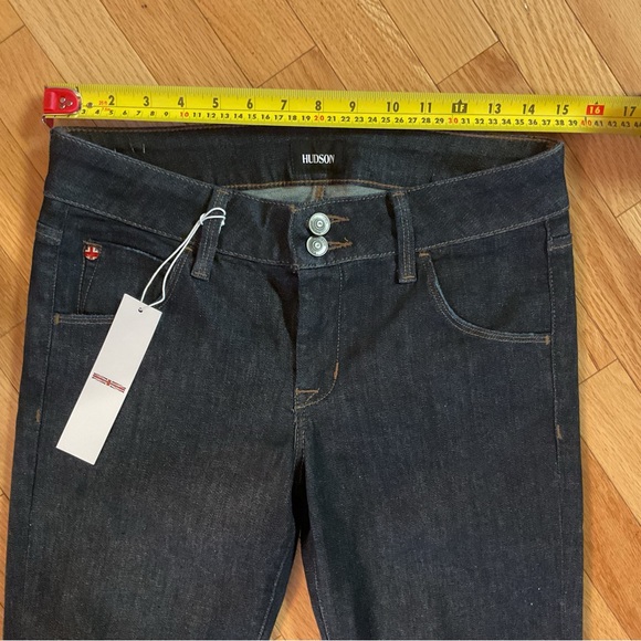 New Hudson Collin Tarpit Jeans Dark Wash Mid Rise Skinny Ankle Jeans Denim - Picture 12 of 16